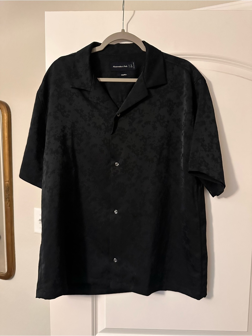 Abercrombie men’s camp collar silk button down floral shirt - size L Tall
